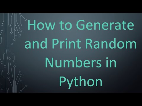 How to Generate and Print Random Numbers in Python