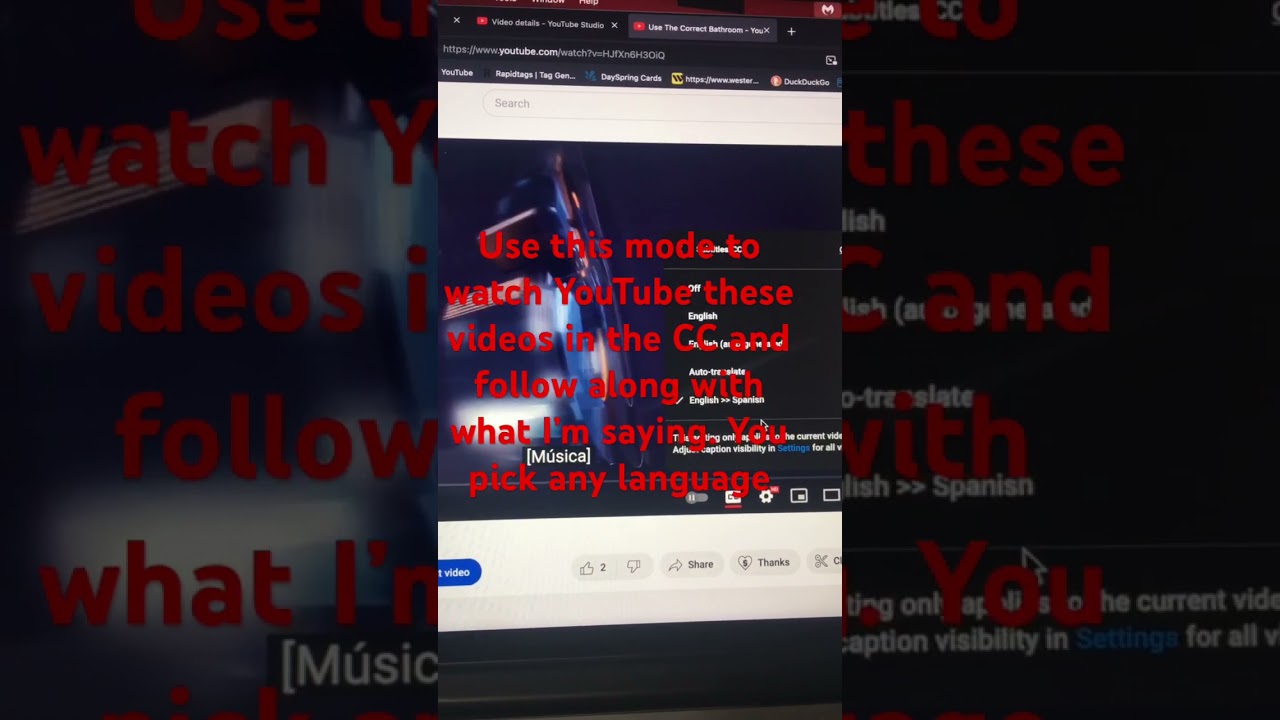 Pick Your Language in the Closed Caption 