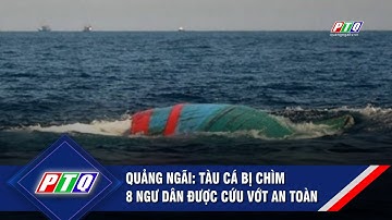 Quảng Ngãi: tàu cá bị chìm, 8 ngư dân được cứu vớt an toàn | PTQ