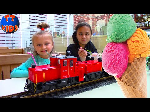 Влог Едим Мороженое Железная Дорога Поезд Мороженого Видео для детей Ice Cream For Kids