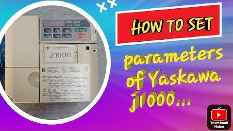 VFD প্যারামিটার কিভাবে সেট করবেন  How to settings VFD / inverter parameter Yaskawa j1000.