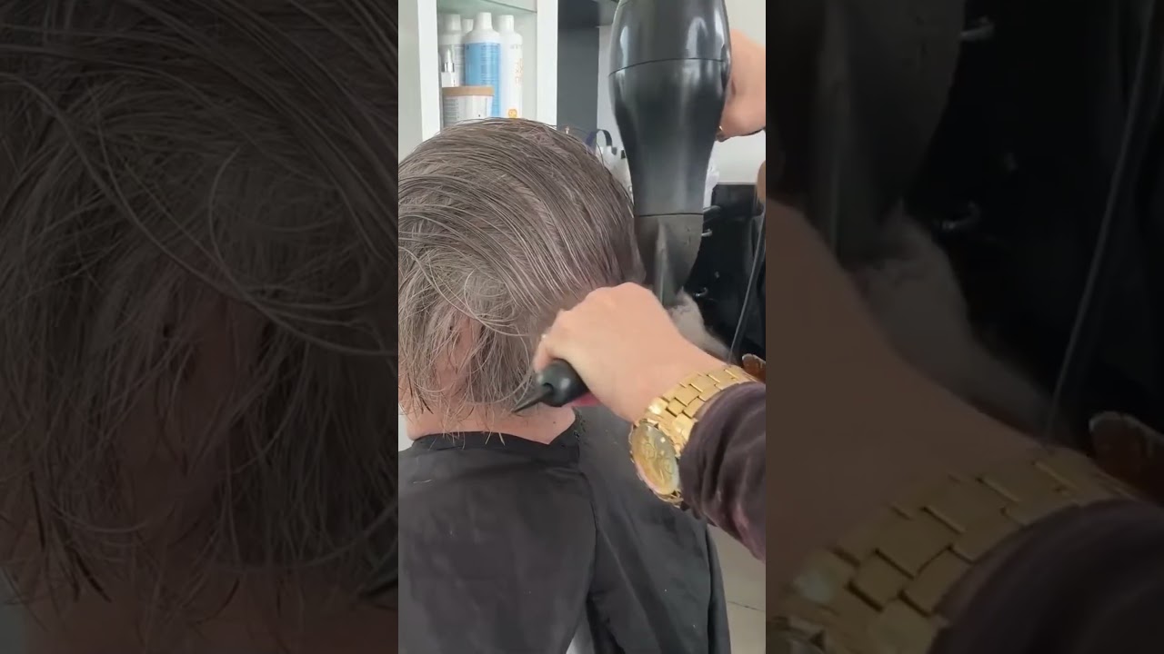 How to blow dry short hair #hair #hairstyle #beauty #hairdresser #short #blowup #shorthair