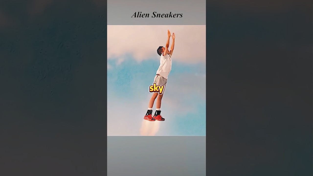 He put on a pair of alien Nike sneakers. #fantasy #futurelink