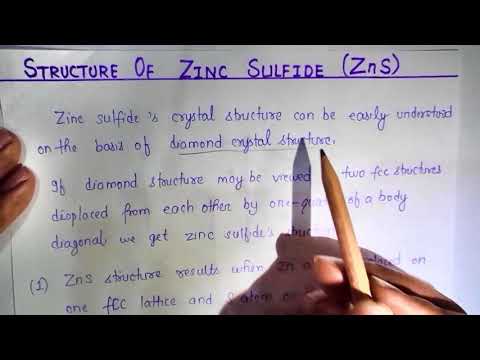STRUCTURE OF ZINC SULPHIDE II CRYSTAL STRUCTUE OF ZnS