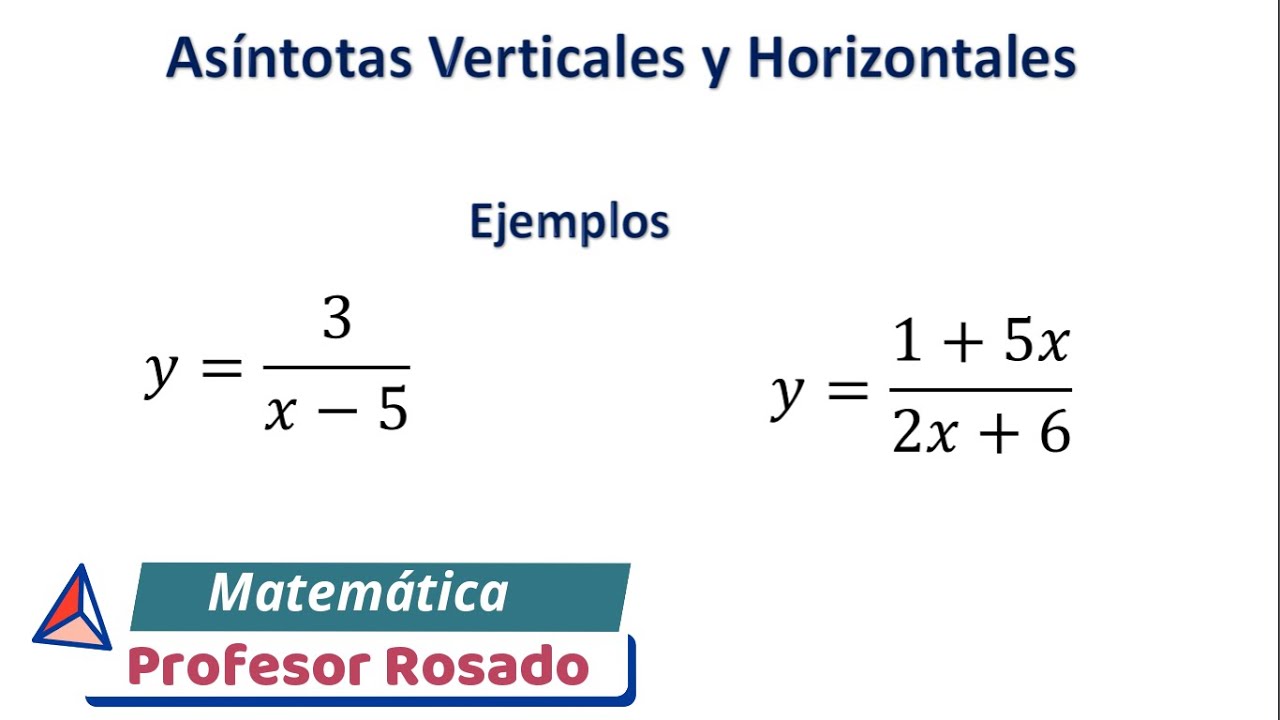 ASÍNTOTAS VERTICALES Y HORIZONTALES - YouTube