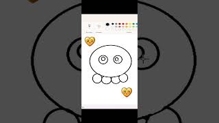 How to draw cute octopus in ms paint | paint in computer| art #drawing