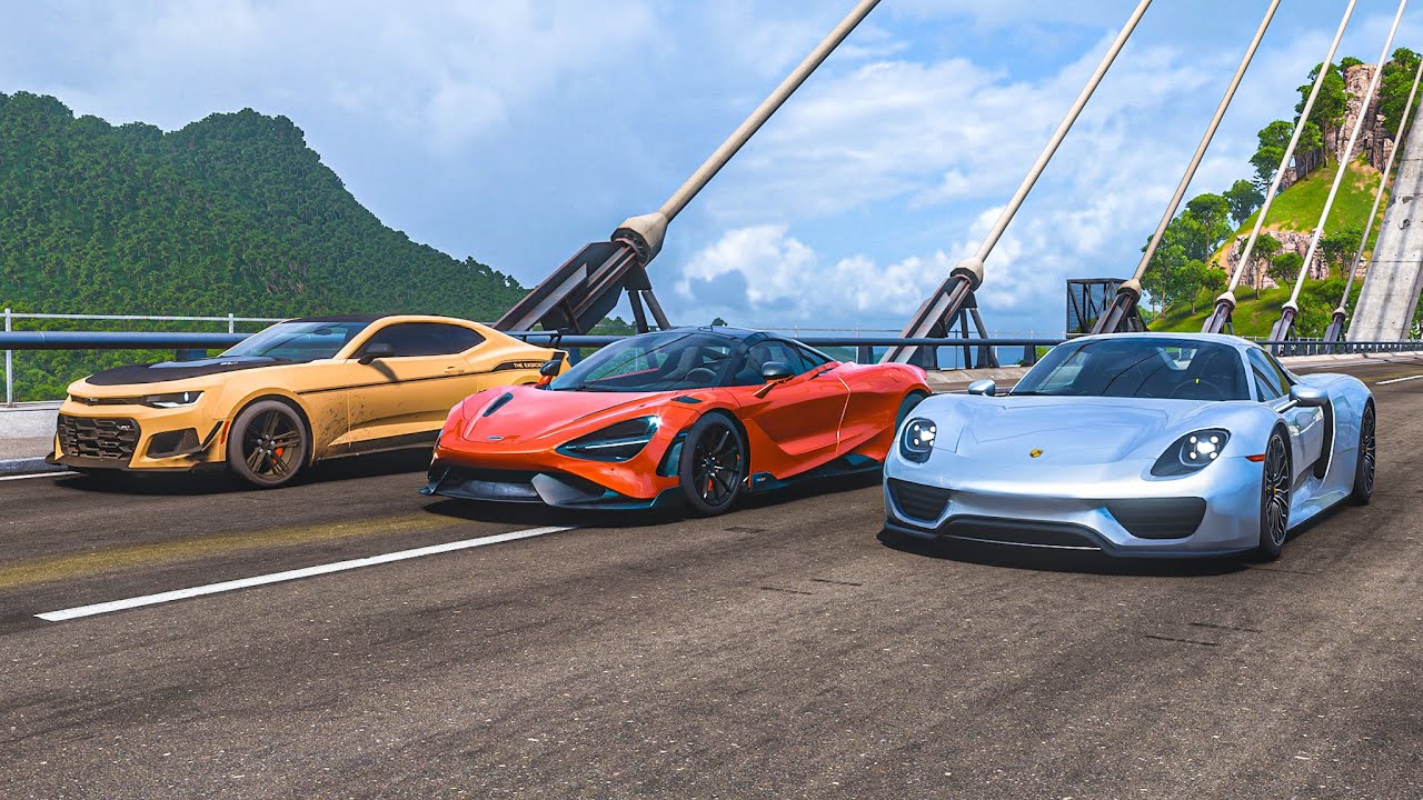Porsche 918 Spyder vs McLaren 765LT vs Camaro ZL1 'The Exorcist