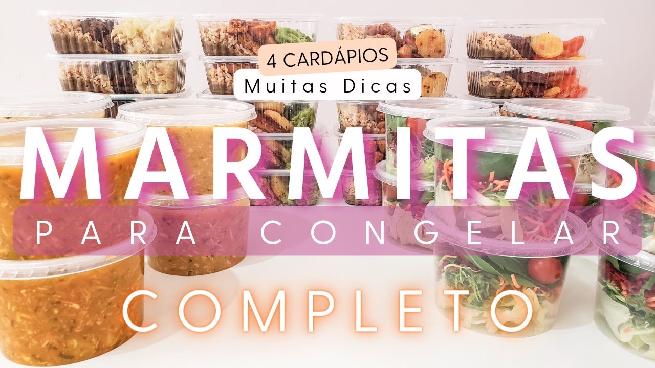 20 MARMITAS SAUDÁVEIS PARA CONGELAR | Cardápio completo e saboroso – Mostrei tudo e dei muitas dicas