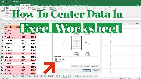 How To Center Excel Worksheet Data Horizontally and Vertically | Center Data On Page in MS Excel