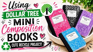 USEFUL RECYCLE HACK!  Cute Mini Composition Book Idea! Recycled Folio! Wealth