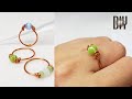 Simple Rings | spherical stone | crystal | with holes | How to do | Handmade | DIY 566