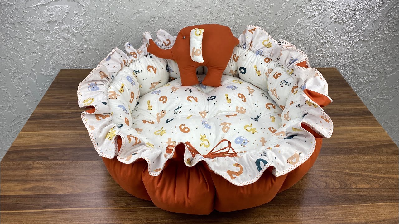 Yuvarlak Baby Nest Portatif Yatak Yapımı | Babynest Nasıl Yapılır? | DIY Baby Nest 🐣