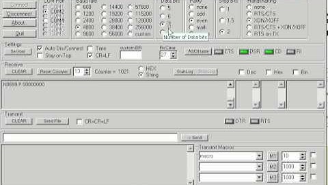 Terminal software- RS232 and DNC Test program demonstration