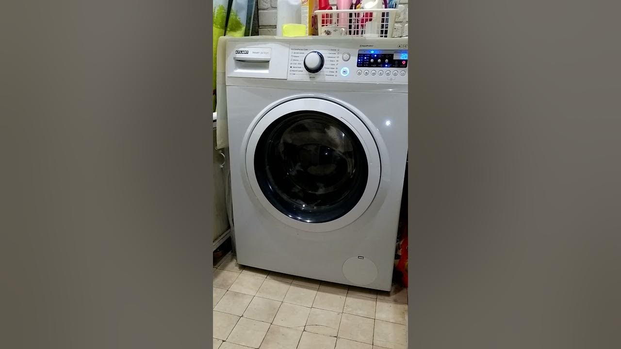 Стиральная машина Атлант 60у1010 полоскание, промежуточный отжим. - YouTube