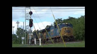 [4K 60fps] CSX SD70MAC 4810 leads CSX M568 on the Saginaw Subdivision in Plymouth, Michigan