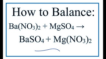 How to Balance Ba(NO3)2 + MgSO4 = BaSO4 + Mg(NO3)2 | Barium nitrate + Magnesium sulfate