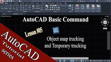 Lesson 05.  Object Snap trucking  and Temporary trucking in AutoCAD. RD CAD