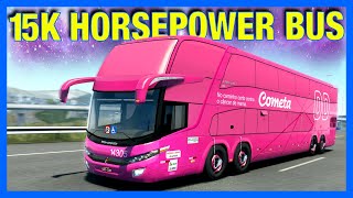 Crashing a 15,000 Horsepower Double Decker Bus in Euro Truck Simulator 2 screenshot 2