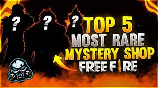 TOP 5 MOST RARE MYSTERY SHOP 😱🔥 - GARENA FREEFIRE ❤️