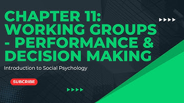 Introduction to Social Psychology - Chapter 11: Working Groups | Performance & Decision Making