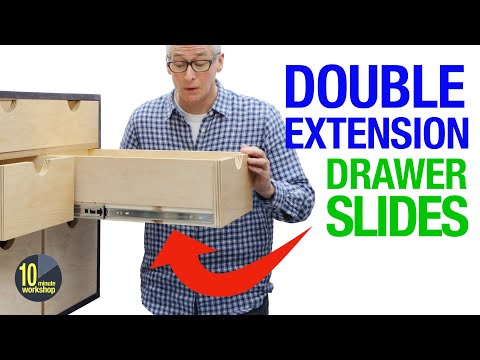 How I Fit Double Extension Drawer Slides [video 521]