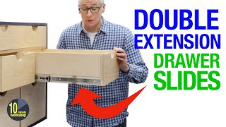 How I Fit Double Extension Drawer Slides [video 521]