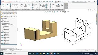 SolidWorks Tutorial for beginners | CAD/CAM Part drawing Exercise 2