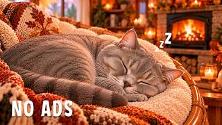 🐱 Relaxing Music for Cats 🔥 Cozy Fireplace Sounds | Deep Sleep & Stress Relief for Anxious Cats