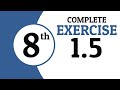 Exercise 1.5 - 8th Class Math - SNC | Waqas Nasir