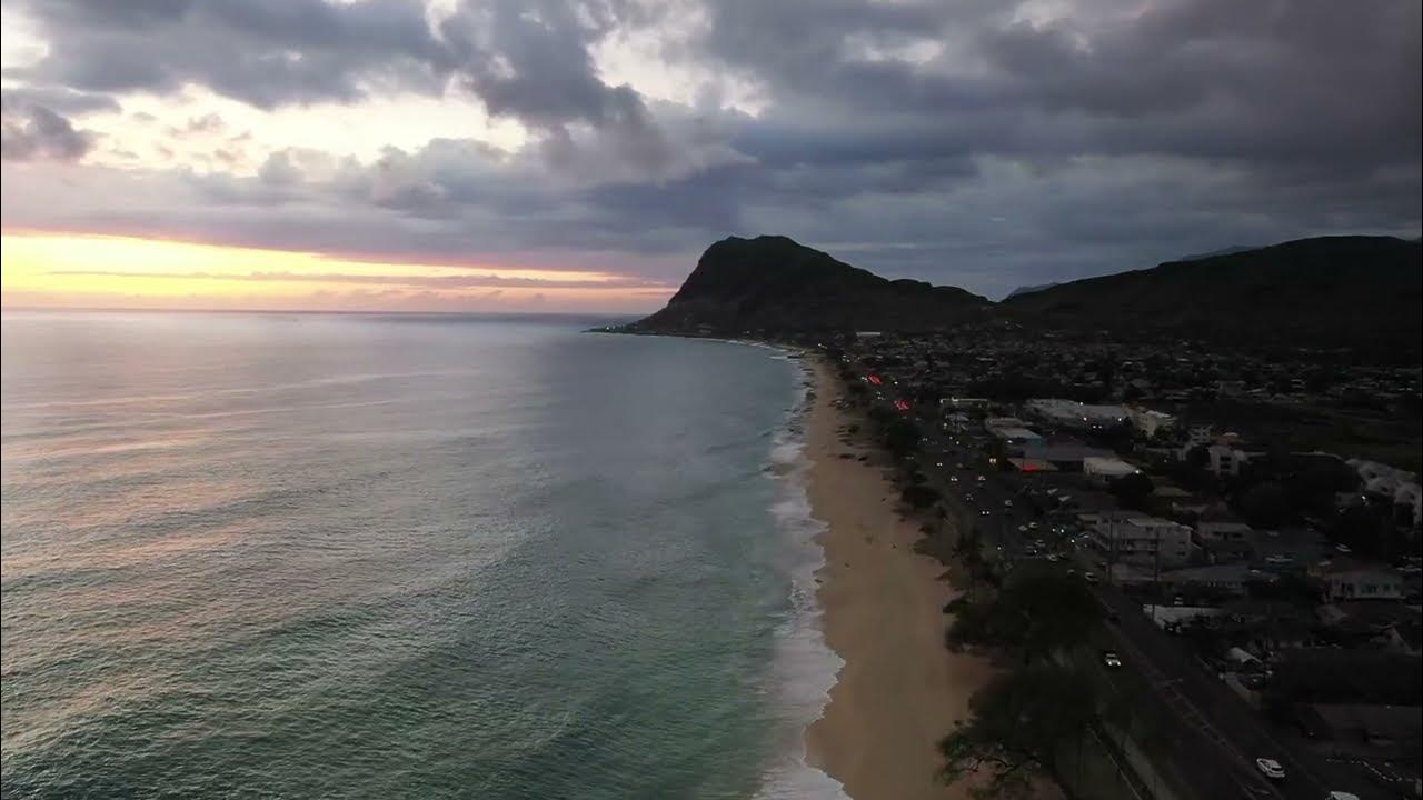 Nanakuli Beach Park Sunset Flight 042023 YouTube