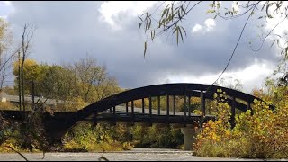 Old route 7 and the bow string truss bridge