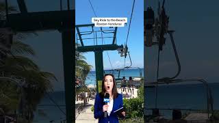Sky Ride & Beach Vibes in Roatan 🏖️ #carnivaljubilee #roatan #cruise