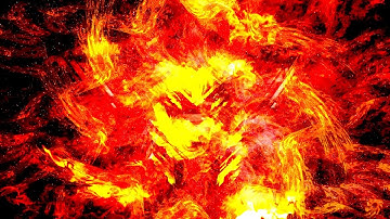 Abstract Bright Red and Yellow Rotating Star with Pulsating Core 4K UHD 60fps 1 Hour Video Loop