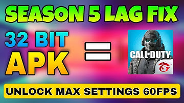 32 Bit Codm Season 5 | Stop Suffering from Lag | 60FPS Lag Fix Call Of Duty Mobile