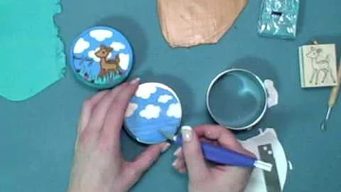 Stamped Polymer Clay Tin