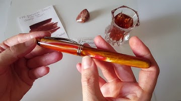 Fountain Pen Revolution - Kanwrite - Desire Pen in Orange Swirl