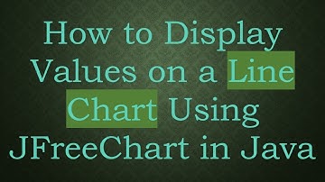 How to Display Values on a Line Chart Using JFreeChart in Java