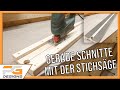 Stichsäge Führungsschiene selber bauen - Tool für die Stichsäge