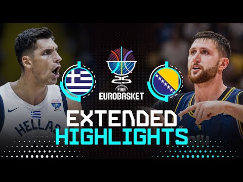 Greece 🇬🇷 vs Bosnia and Herzegovina 🇧🇦 | Extended Highlights | FIBA EuroBasket 2025