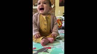 Baby screams back when mom sings