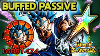 BUFFED PASSIVE! 100% EZA STR LR VEGITO BLUE LEVEL 10 LINKS! Dragon Ball Z Dokkan Battle