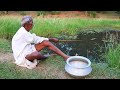 Fishing Video || Village grandfather's fishing technique is very interesting and surprises everyone