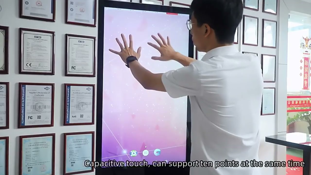 Indoor shopping mall lcd display floor standing digital signage totem advertising player