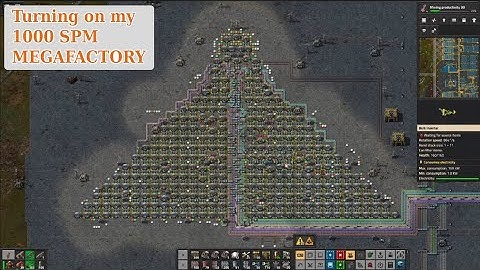 Turning on my 1K SPM MEGAFACTORY in Factorio