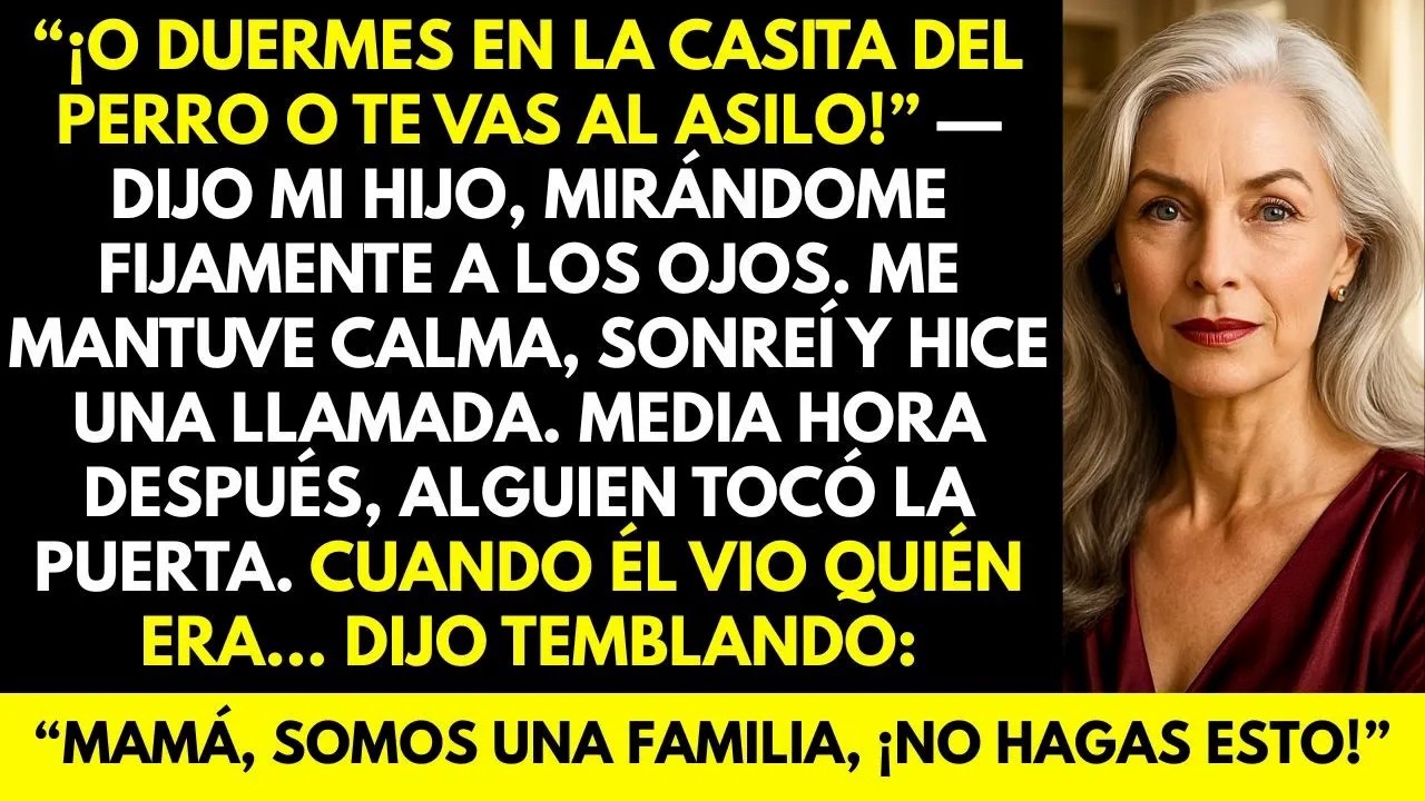 ¡O duermes con el perro o te vas al asilo! dijo mi hija. Media hora después, la hice arrepentirse.