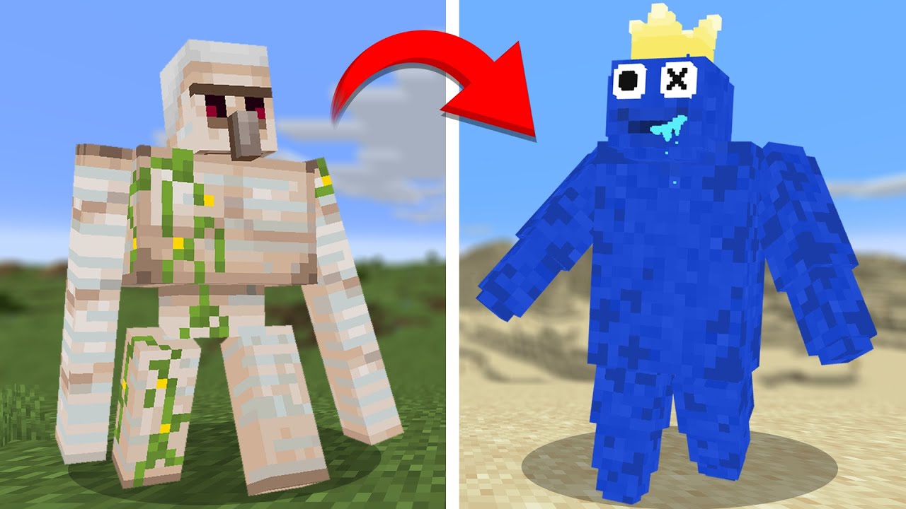 BLUE Rainbow Friends Minecraft Build Challenge #minecraft