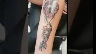 Tattoo heart for gilr / Lock and key Tattoo heart for gilr / Lock and key