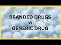 Branded Drugs & Generic Drugs