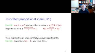 Uri Feige: Fair allocation of indivisible goods: the anyprice share