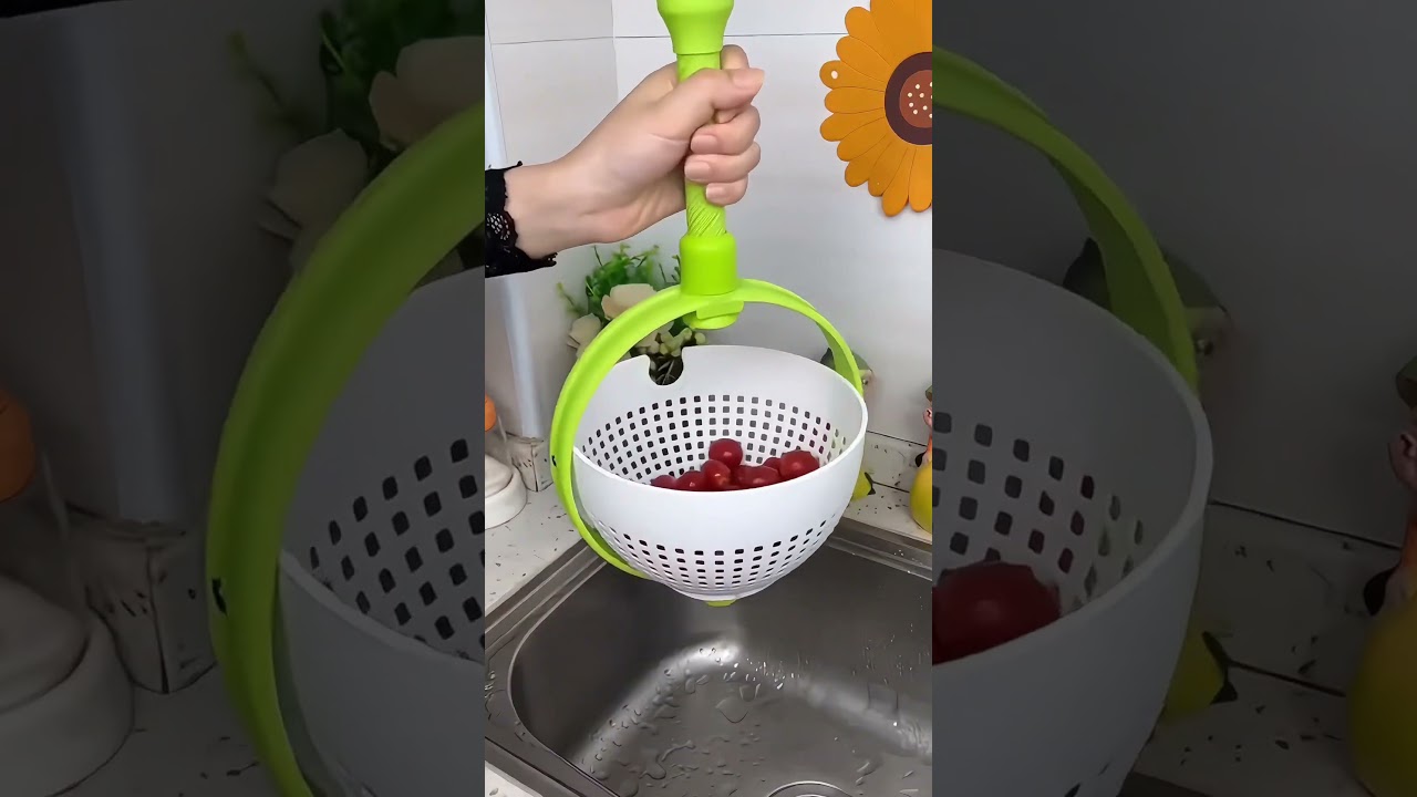 🥗 Wash & drain veggies in seconds with this basket!  